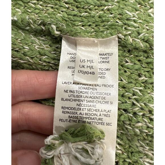 Daily Practice Size M L Palm Frond Wrap Cardigan Sweater Anthropologie Boho Knit - Picture 5 of 9